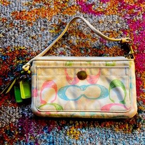 Coach Rainbow Wristlet